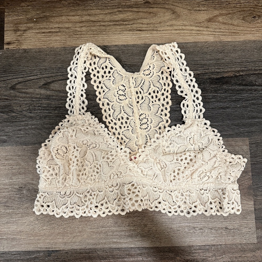 Cream Lace Bralette